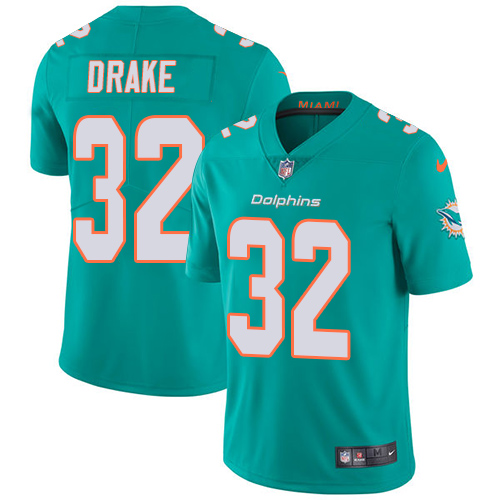 Nike Miami Dolphins 32 Kenyan Drake Aqua Green Team Color Men Stitched NFL Vapor Untouchable Limited Jersey
